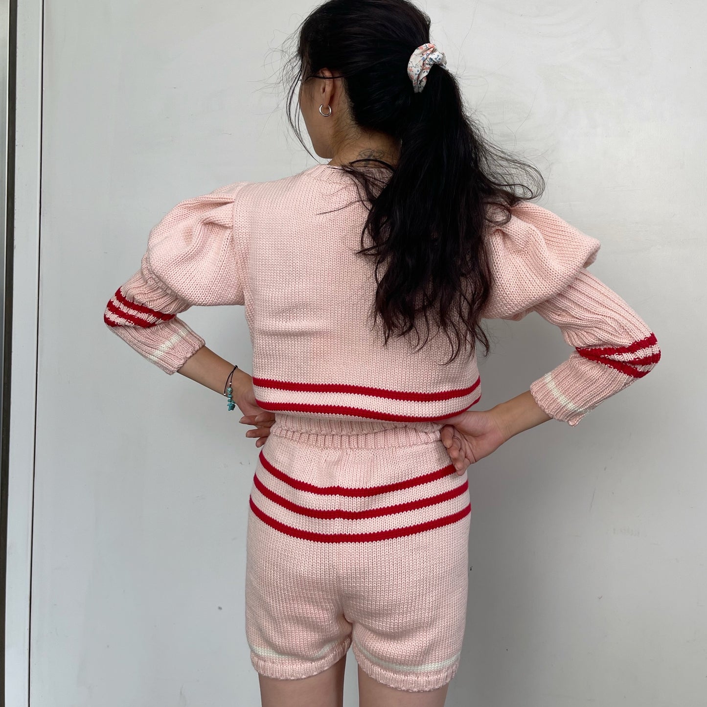 SHEEP別注】Cheerleader knit tops / PINK / パフスリーブニット