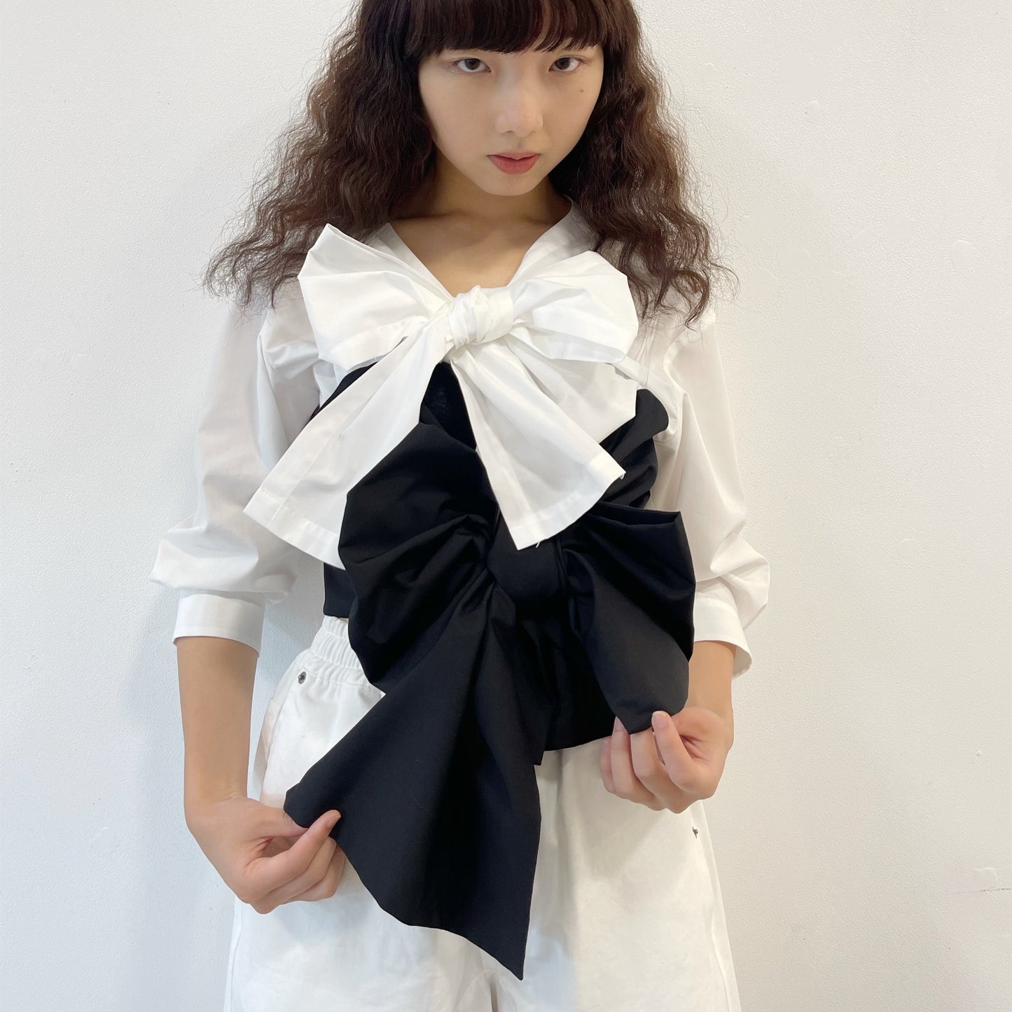 Ribbon blouse / White / リボンブラウス | シープ / SHEEP | MIYAO