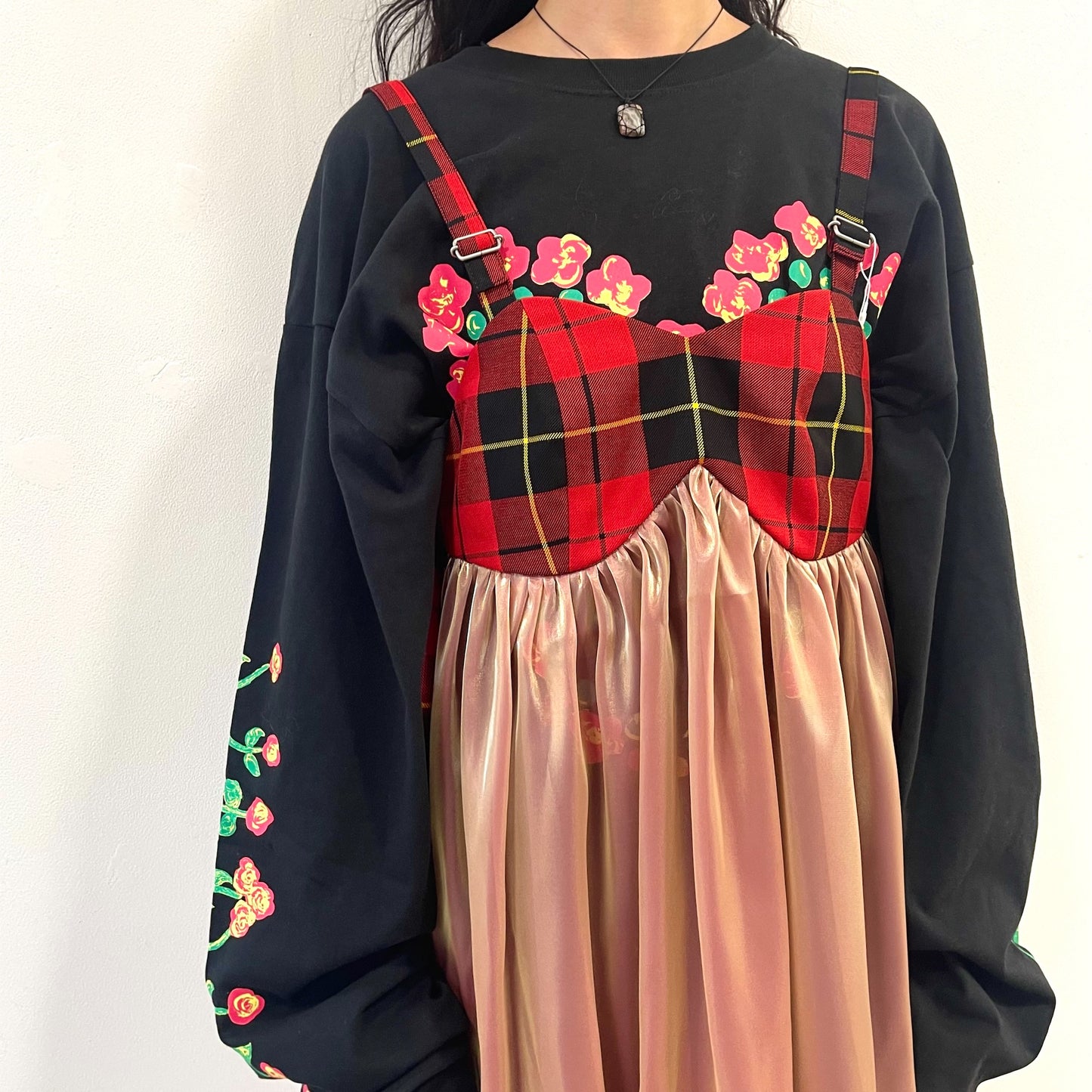 【SHEEP別注】 NIGHT DRESS / RED TARTAN / タータンチェックノースリーブワンピース