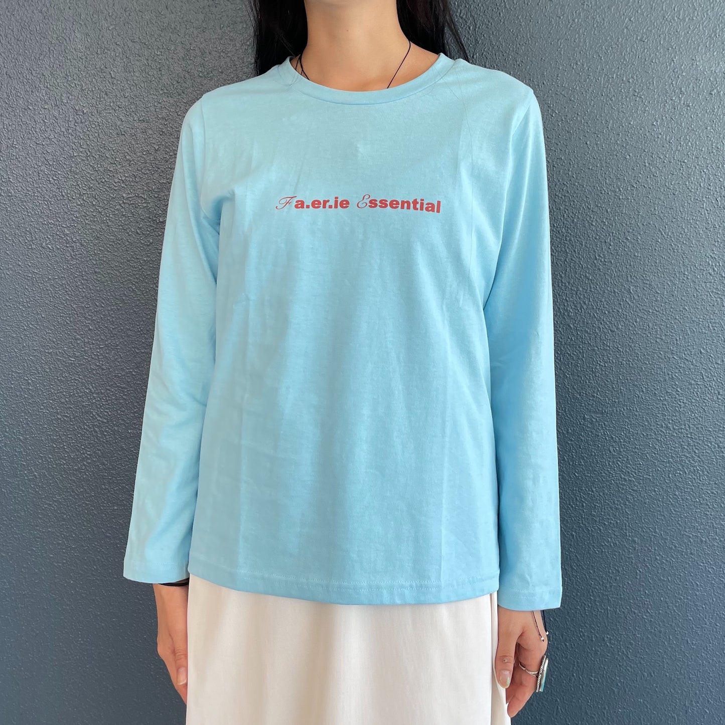 basic logo T-shirt / sky blue / ベーシックロゴロングTシャツ