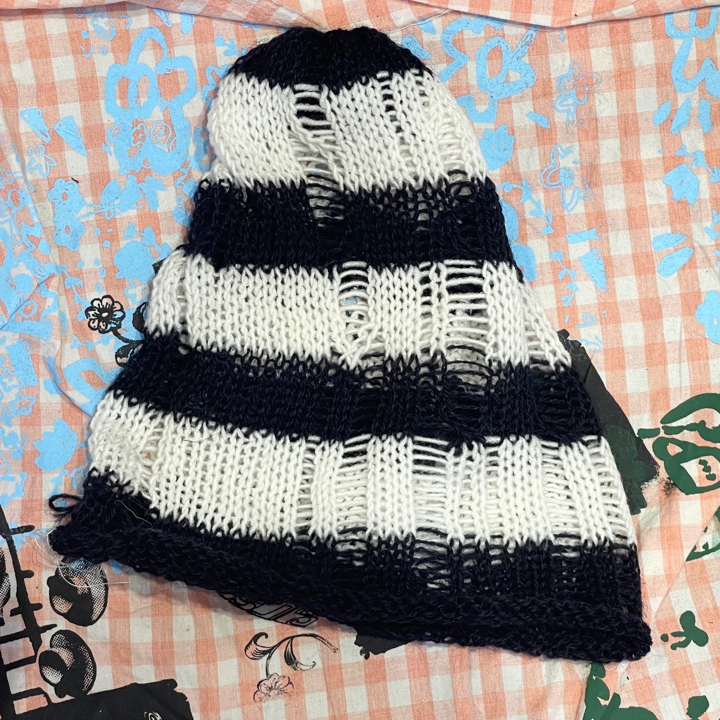 Border Knit cap / Black x White / ボーダーニットキャップ | シープ