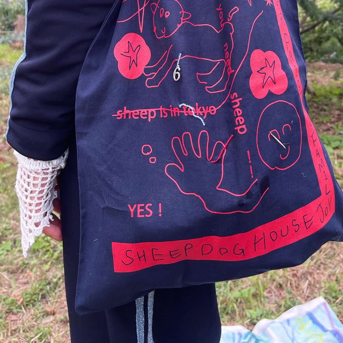 【SHEEP SOUVENIR】SHEEP is necessary  tote bag / navy / トートバッグ