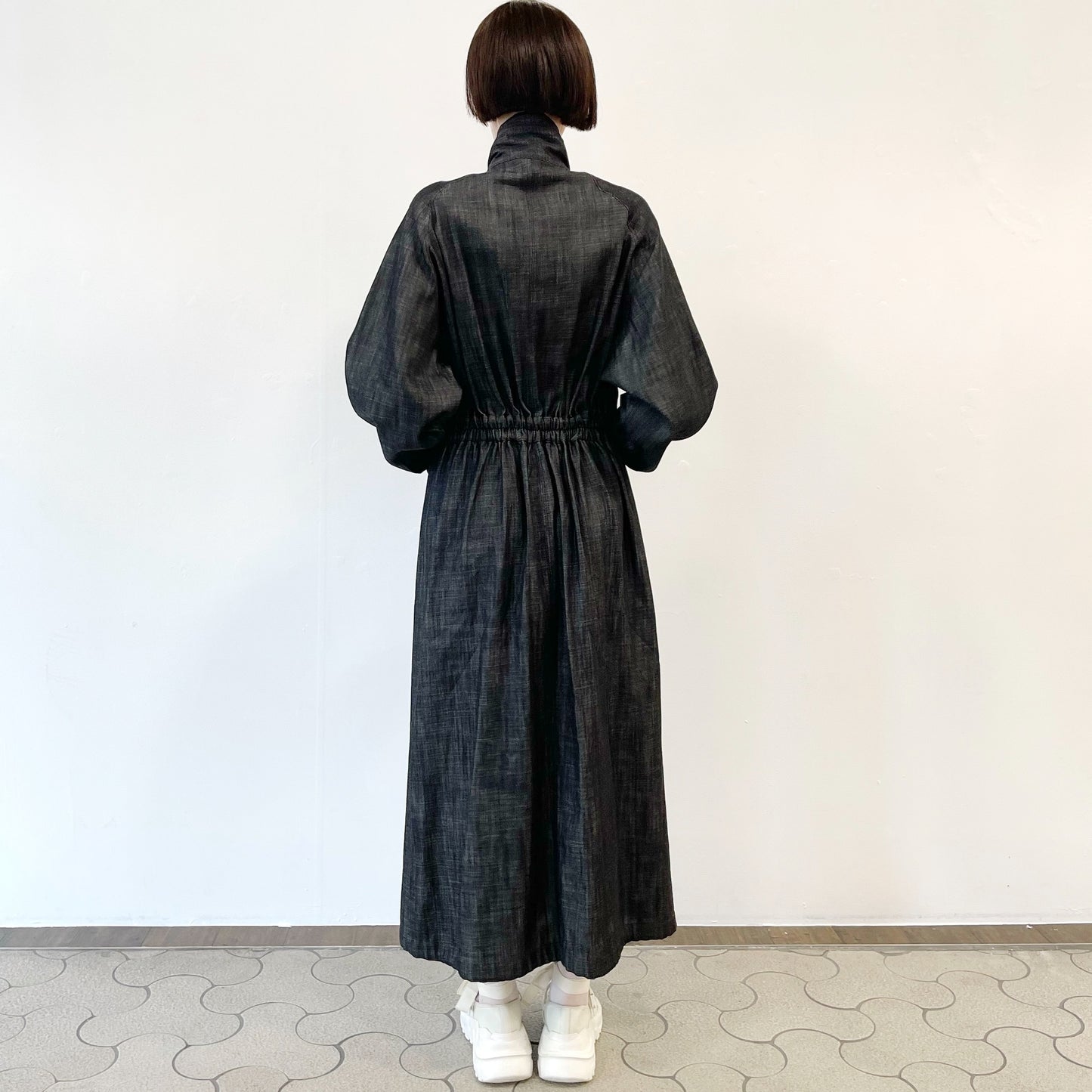 Juliana coat / black denim / シルエットコート