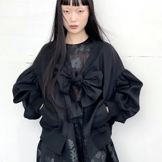 Ribbon Blouson / Black / リボンブルゾン