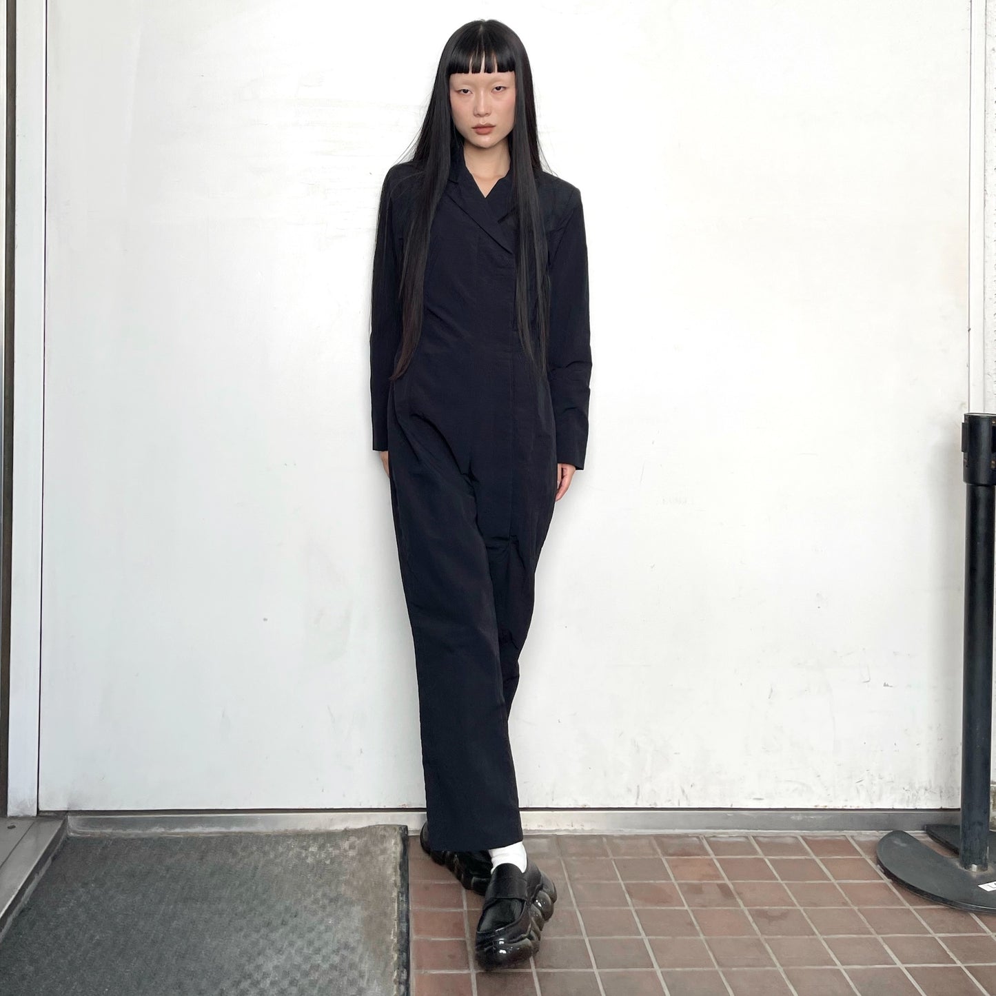 Monica jump suit / black / ナイロンジャンプスーツ | シープ / SHEEP