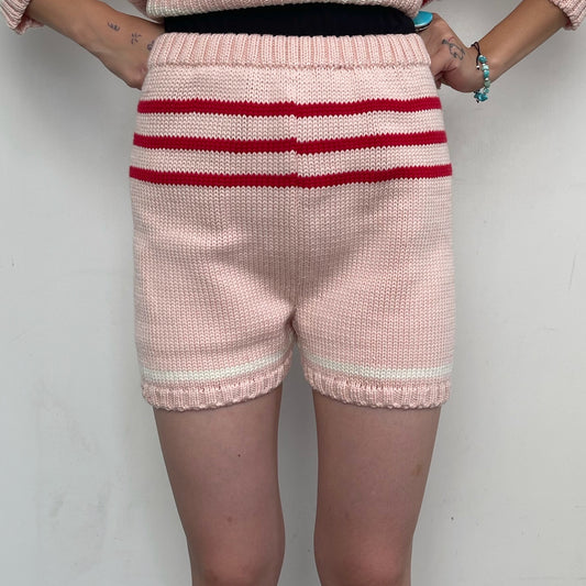 【SHEEP別注】Cheeleader knit shorts / PINK / ハンドニットショートパンツ