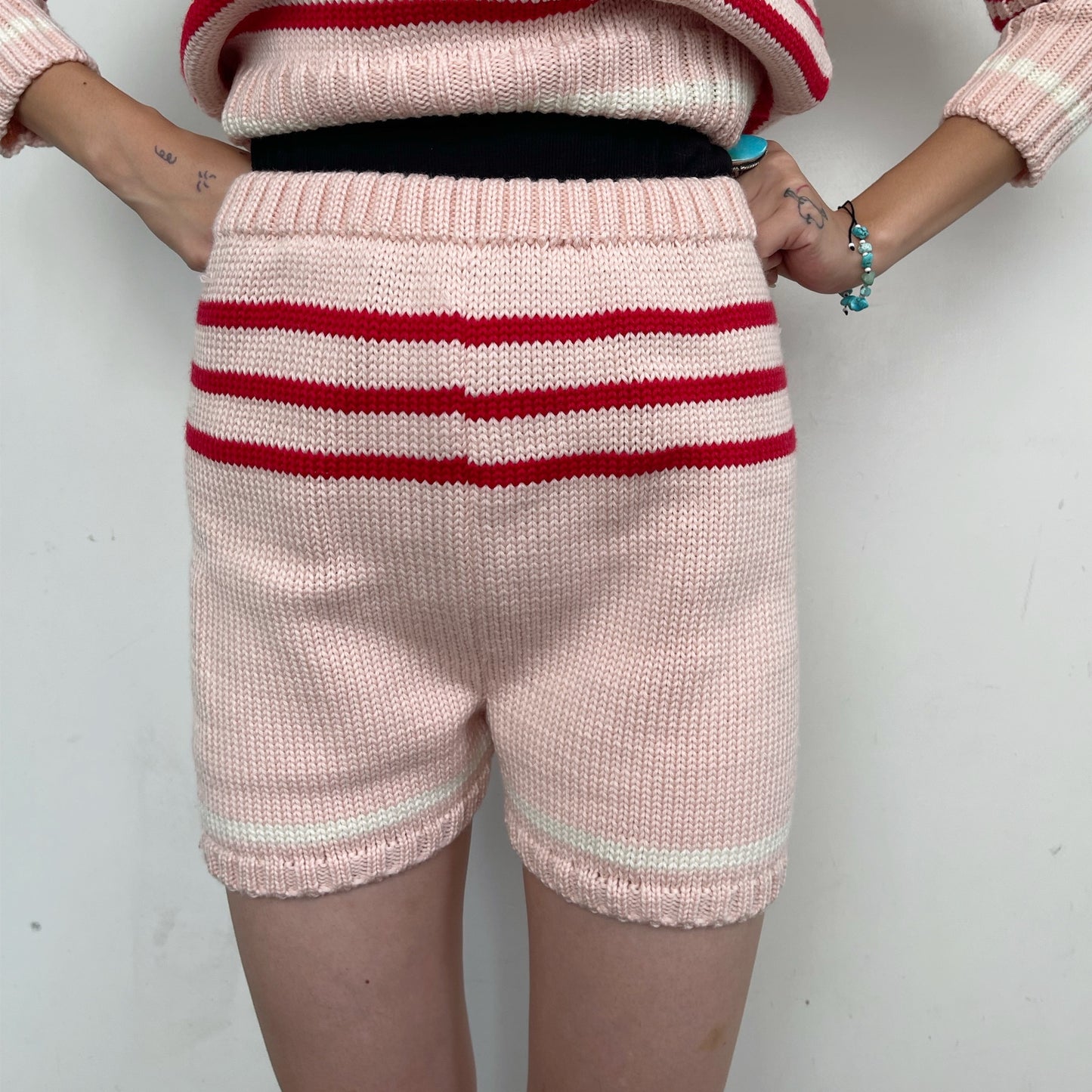 SHEEP別注】Cheeleader knit shorts / PINK / ハンドニットショート