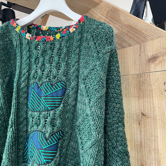 YEAH RIGHT!! / KNIT PULL OVER / killdisco / 刺繍