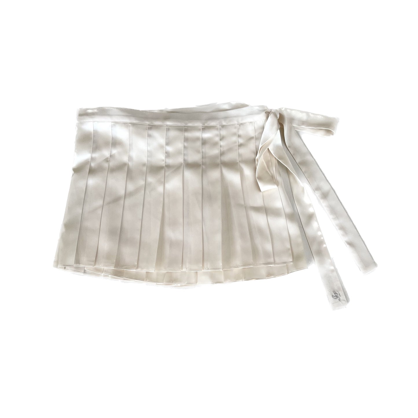 Sher pleats wrap skirt / Cream / ミニラップスカート