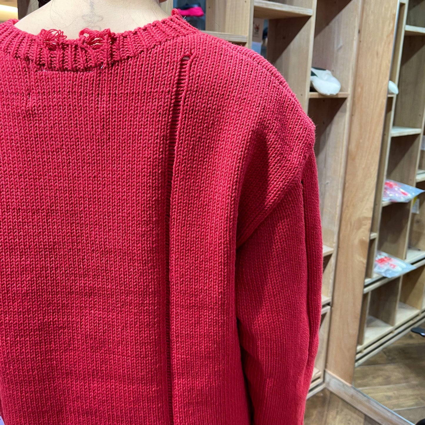 pillings / house knit pullover / red / ハンドニット
