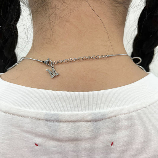 BOW NECKLACE / silver / リボンネックレス