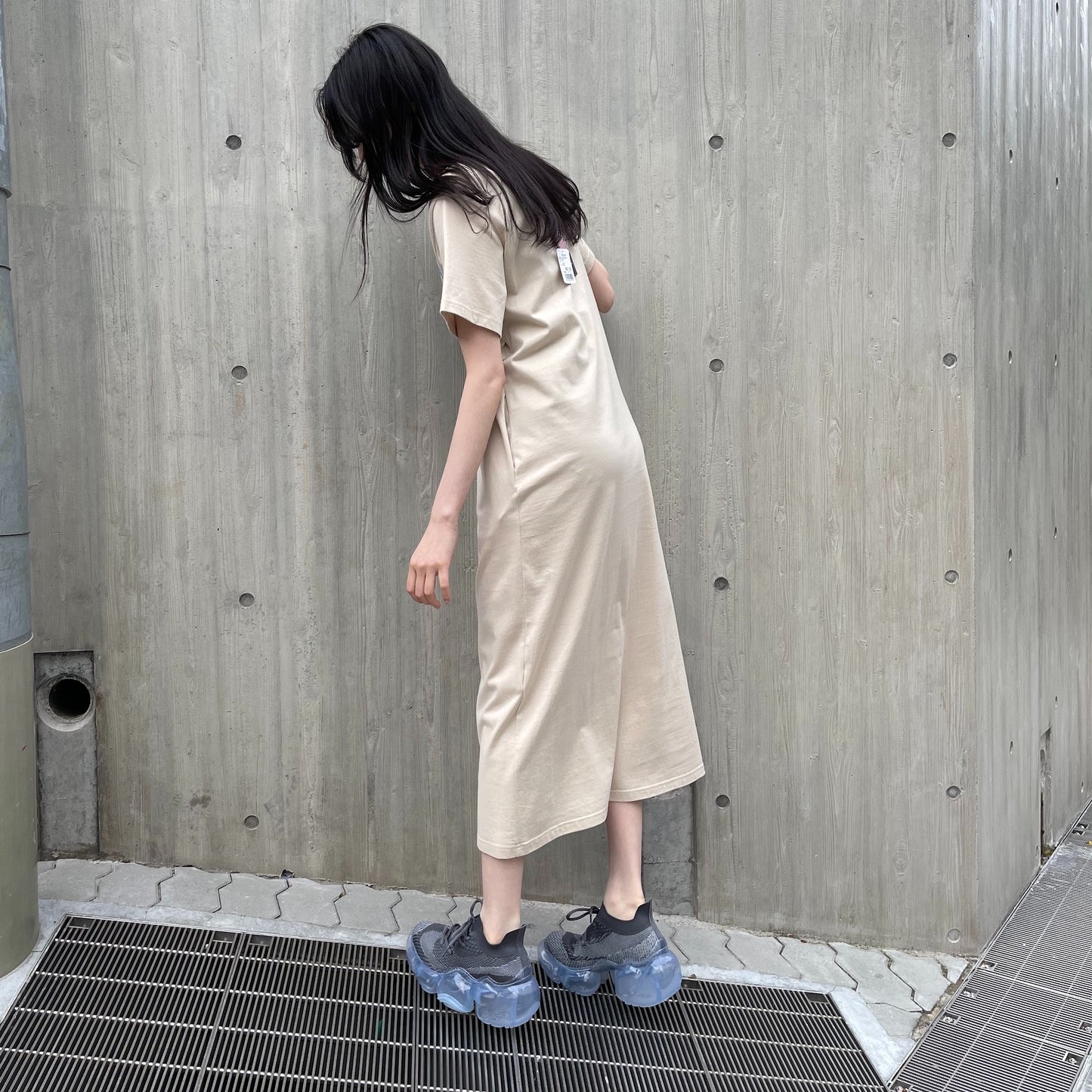 kotohayokozawa / 【SHEEP別注】BRA TEE DRESS / BEIGE / 刺繍