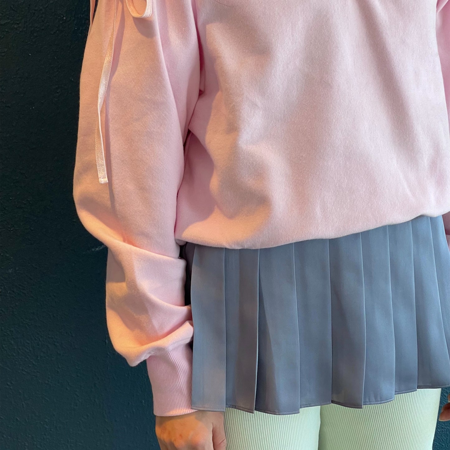 Mari ballerina sweatshirt / Baby pink / カッティングスウェット