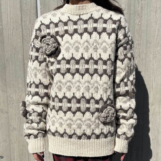 nordic sweater / off white / ハンドニット