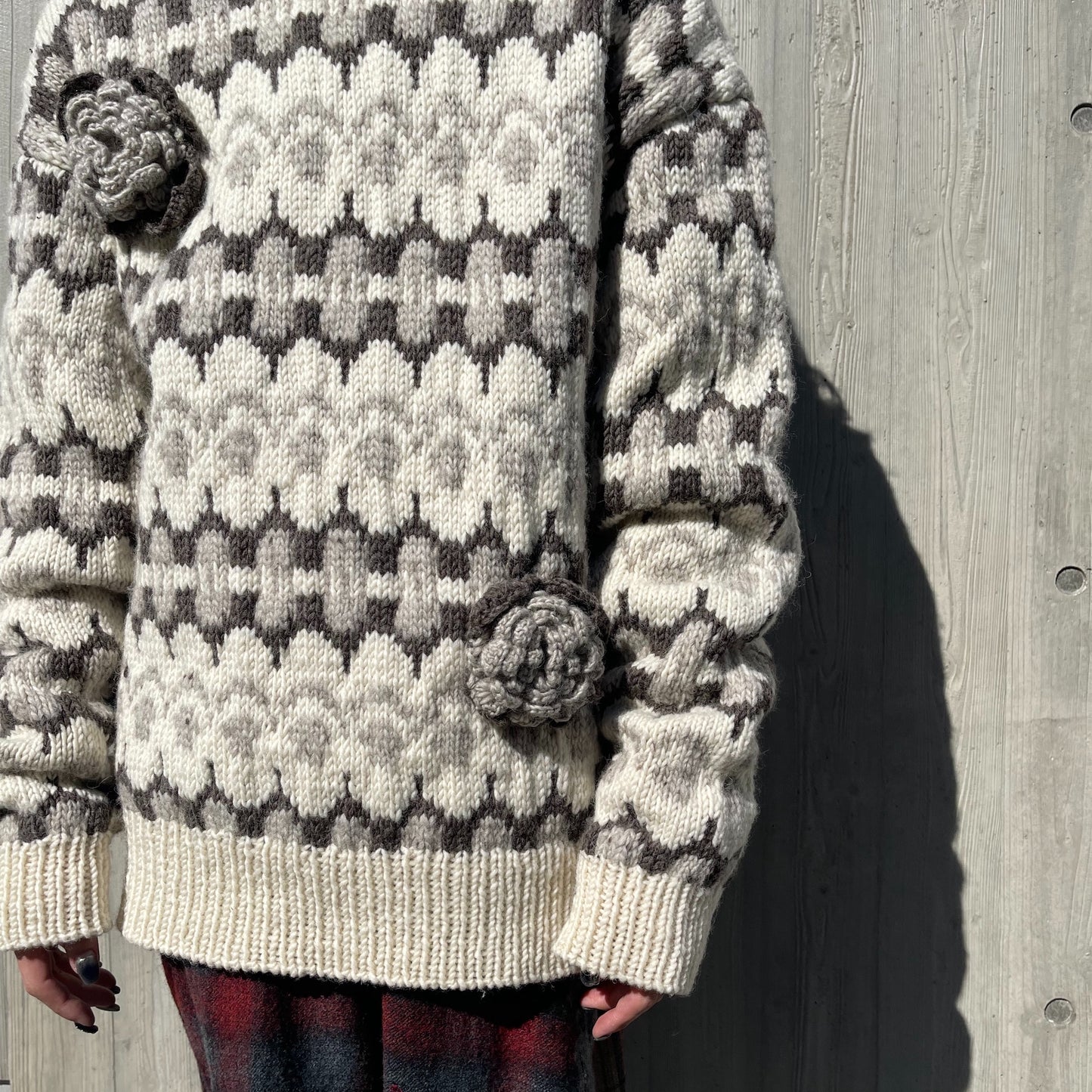 pillings / nordic sweater / off white / ハンドニット