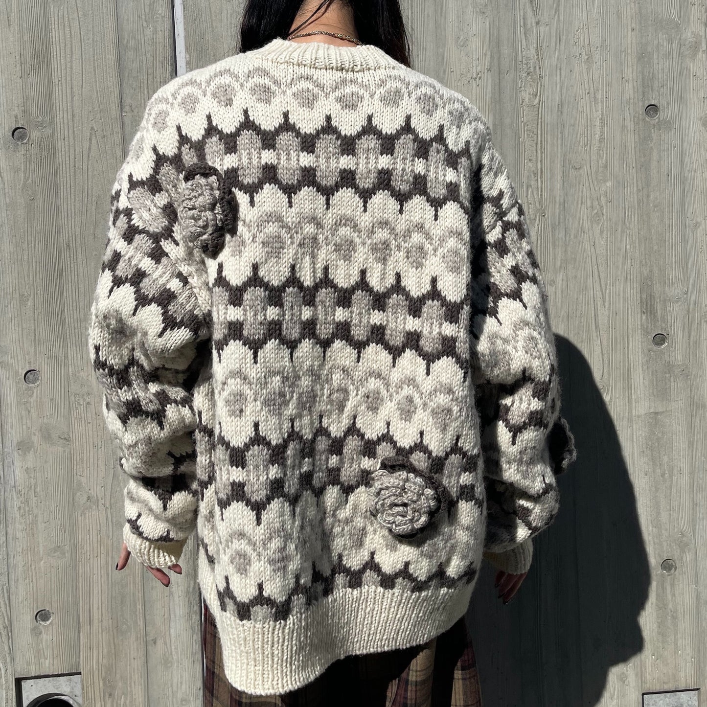 nordic sweater / off white / ハンドニット