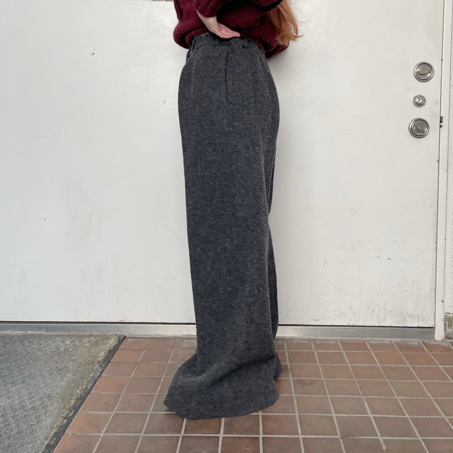 fgulling wool pants / charcoal / ウールスラックス | シープ / SHEEP ...