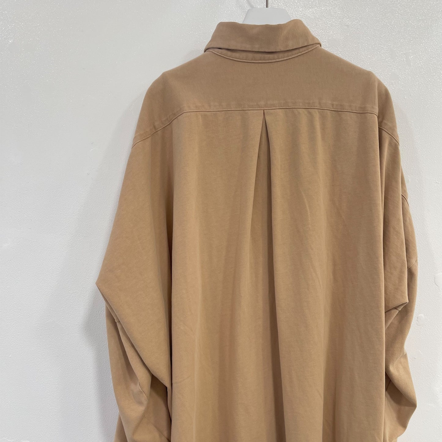 WASHED COTTON BLOUSE / BEIGE / ウォッシュ加工コットンブラウス