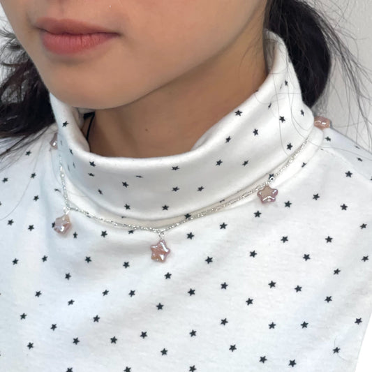SEEING STARS NECKLACE / ROSE PEARL / スターネックレス