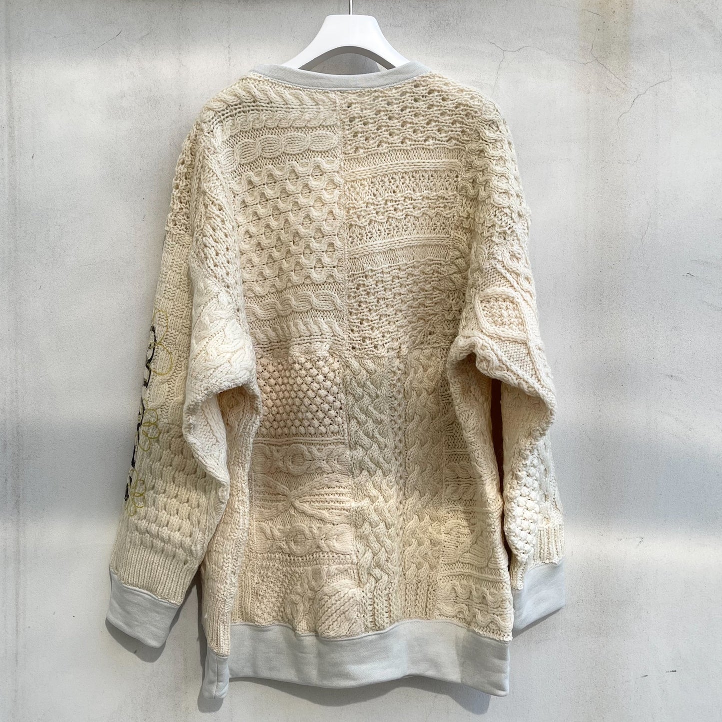 PATCH KNIT PULL OVER / OFF WHITE - HOUSE / アランニットプル