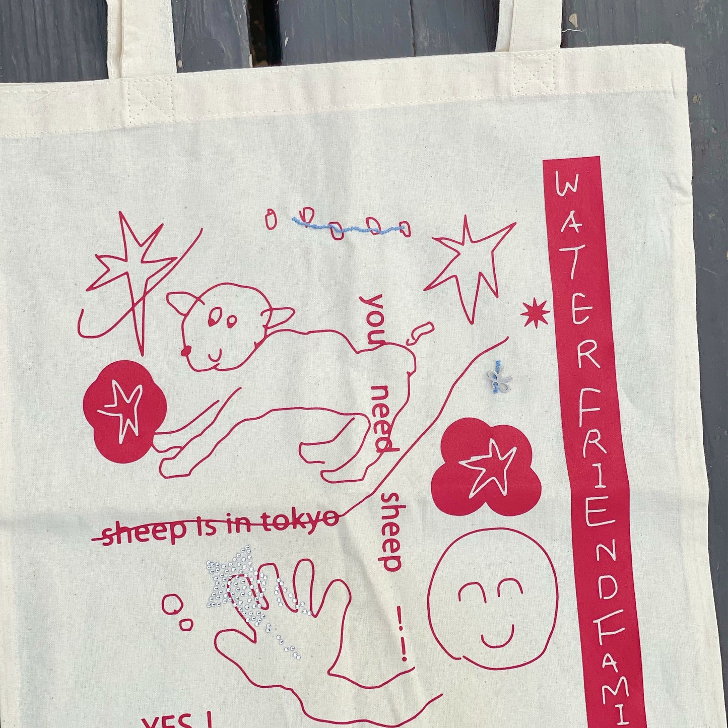【SHEEP SOUVENIR】SHEEP is necessary  tote bag / off-white / トートバッグ
